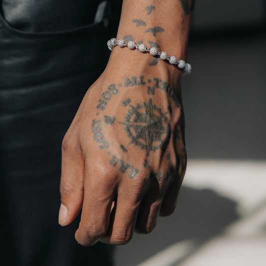 4mm Disco Link Bracelet - White Gold
