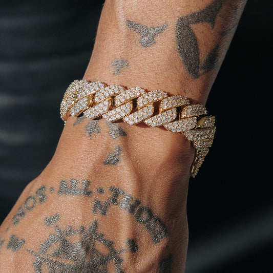 15mm Cuban Link Bracelet - Gold