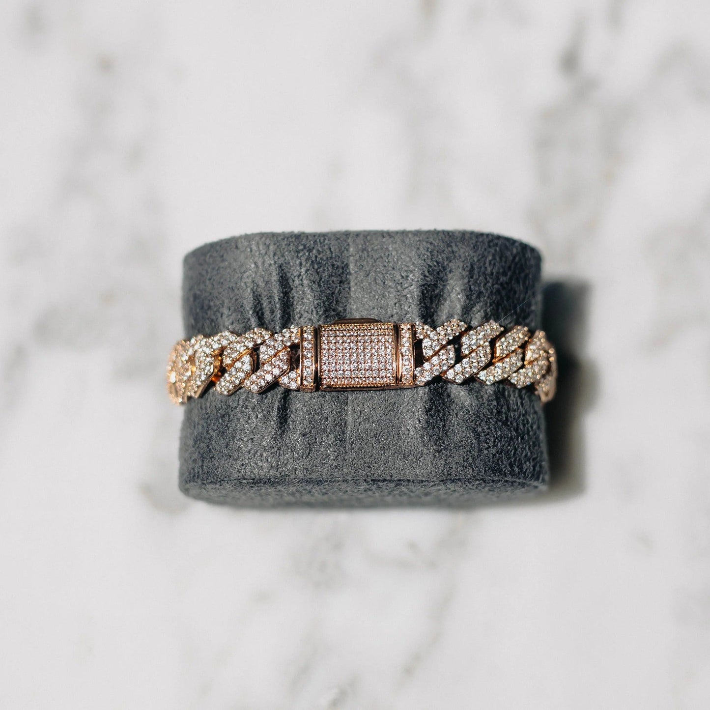 13mm Cuban Link Bracelet - Rose Gold