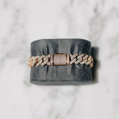 13mm Cuban Link Bracelet - Rose Gold