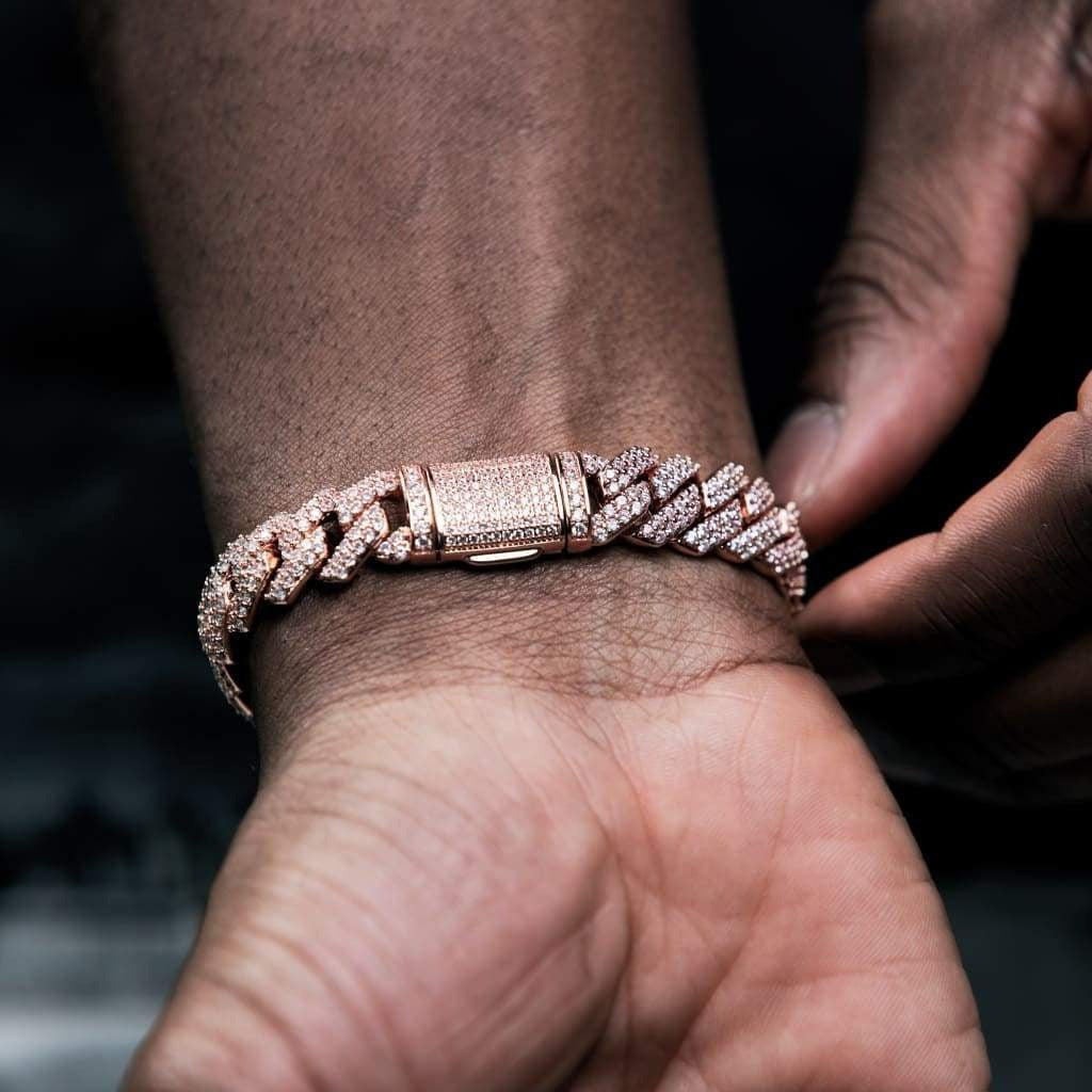 13mm Cuban Link Bracelet - Rose Gold